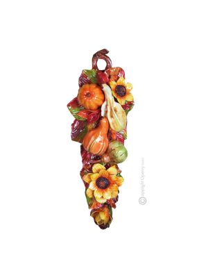 AUTUMN Wall decorative object to hang artistic ceramic