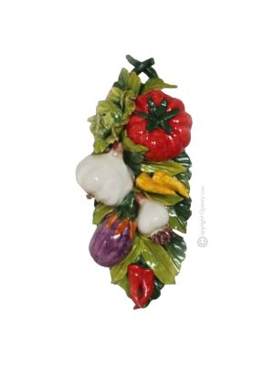 VEGETABLES Wall decorative object to hang artistic ceramic