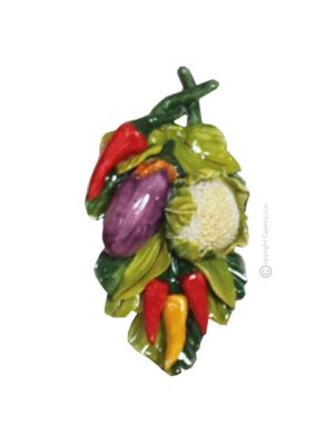 VEGETABLES Wall decorative object to hang artistic ceramic