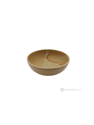 Bowl, Teak marble, centerpiece handmade in Italy, natural stone.