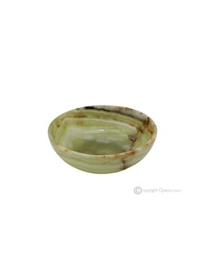Bowl, green onyx marble, decorative centerpiece, handmade in Italy, natural stone.