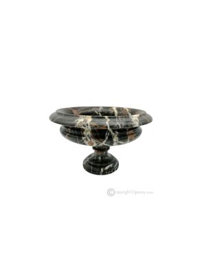 FRUIT BOWL in Michelangelo Black marble, handmade decorative centerpiece made of authentic natural stone.