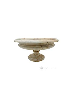 FRUIT BOWL in Teak marble, original design centrepiece, handmade with authentic natural stone.