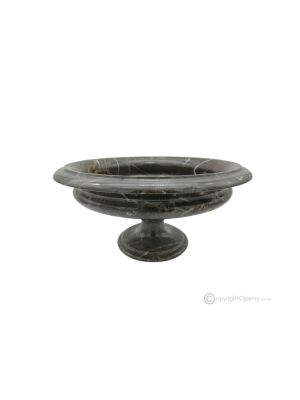 FRUIT BOWL in Black Michelangelo marble, handmade centerpiece modern design, authentic natural stone.