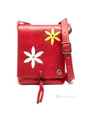 MARGHM Crossbody Bag Shoulder Bags handcrafted women's bag in real leather-red black