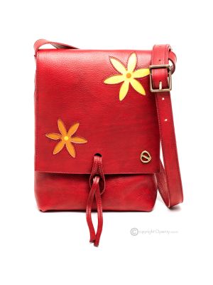 MARGHS Crossbody Bag Shoulder Bags handcrafted women's bag in real leather Red