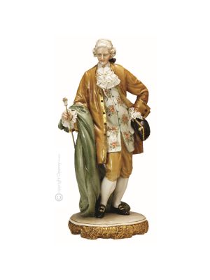 GALLANT Statuette statue figure porcelain Capodimonte handmade made in Italy exclusive