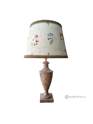 Fossil Stone Marble LAMP, Authentic Natural Stone Lampshade, Luxury Decoration.