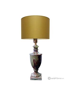 Green Onyx marble LAMP, authentic natural stone lampshade, luxury decoration.
