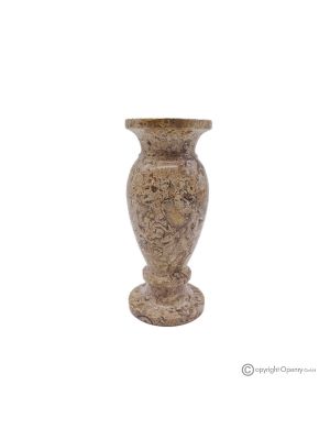 VASE, amphora in authentic fossil stone, handmade, elegant and refined design.