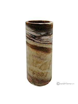 LAMP in Beige Serpentine marble, lampshade in authentic natural stone, modern and elegant design.