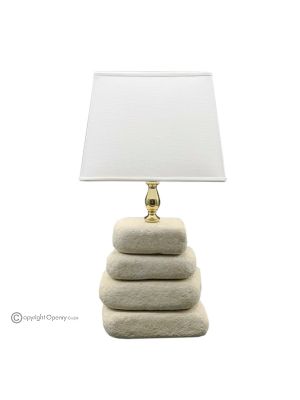 Marble Stone LAMP, lampshade in genuine natural stone, with a modern design and handcrafted.