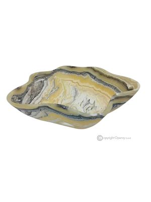 CENTERPIECE in zebra onyx, genuine natural stone, a sophisticated piece of luxury.