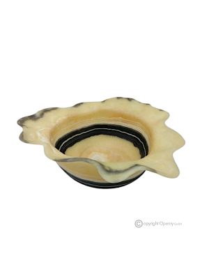 CENTERPIECE in zebra onyx, authentic natural stone, handmade, gives unique elegance.