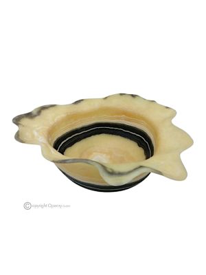 CENTERPIECE in zebra onyx, authentic natural stone, elegant piece of luxury.