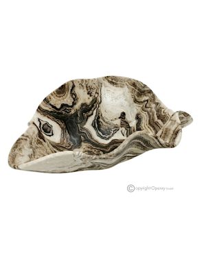 CENTERPIECE in chocolate onyx, authentic natural stone, refined element of luxury.