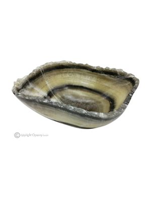 CENTERPIECE in zebra onyx, genuine natural stone, a piece of luxury, handmade.