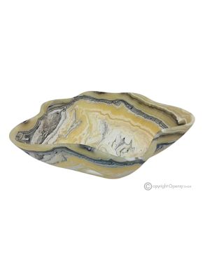 CENTERPIECE in zebra onyx, genuine natural stone, a refined piece of handmade luxury.