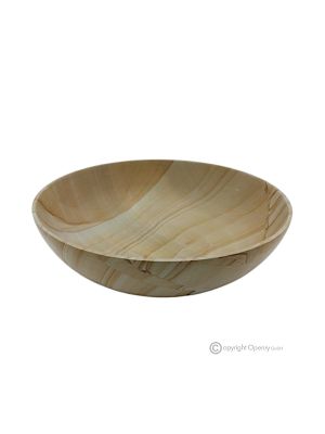 BOWL in authentic Teak stone, elegant and sophisticated design, handcrafted.