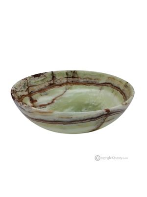BOWL in genuine green onyx marble, elegant and refined design, handmade.