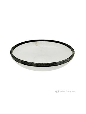 BOWL in alabaster, authentic natural stone with unique veining, handmade.