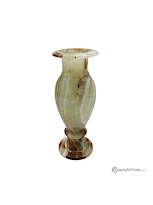 VASE, amphora in green onyx marble, authentic and handmade, elegant and exclusive design.