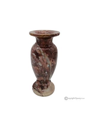 VASE, amphora in red marble Precious, authentic stone, handmade, refined design.