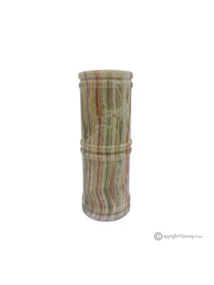 Green onyx marble VASE, authentic stone, handmade, decorative and elegant design.