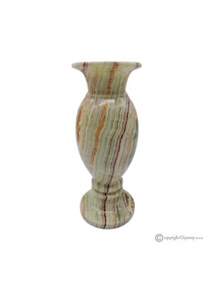 VASE, amphora in green onyx marble, top quality authentic natural stone, handmade.