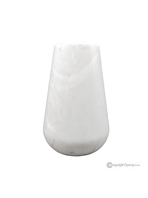VASE in white Carrara marble, high quality natural stone, handcrafted.