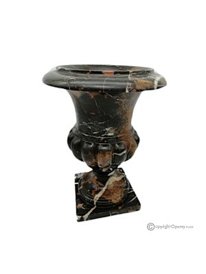 Medici VASE in black marble Michelangelo, natural stone, handmade, elegant design.