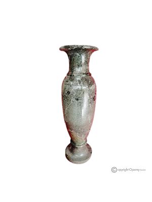 VASE, amphora in green marble, genuine stone, handmade, elegant and classic design.