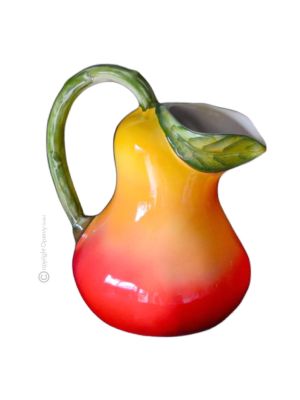 Water Carafe ceramic - Home decoration - Colorful pear shaped