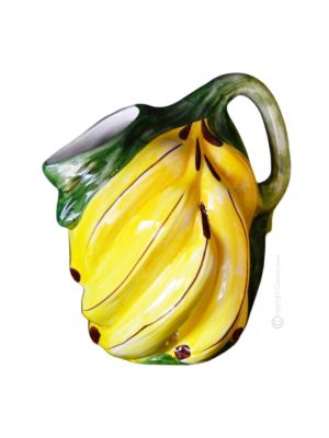 BROCCA BANANA Pitcher carafe jug decanter original creations in artistic ceramic Made in Italy