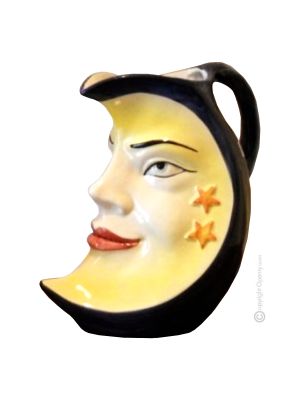 Water pitcher ceramic - Home aesthetic - Moon face sculpture