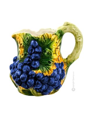 BROCCA UVA Pitcher carafe jug decanter original creations in artistic ceramic Made in Italy