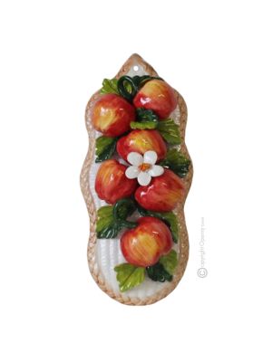 APPLES Wall decorative object to hang artistic ceramic