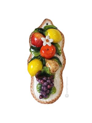 FRUIT Wall decorative object to hang artistic ceramic