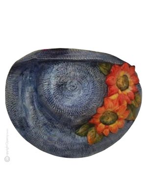 HAT Wall decorative object to hang artistic ceramic