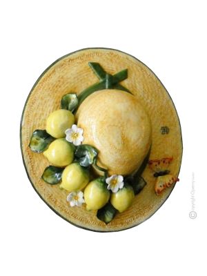 HAT Wall decorative object to hang artistic ceramic