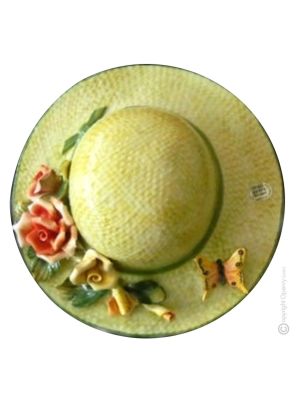 HAT Wall decorative object to hang artistic ceramic