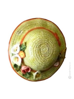 HAT Wall decorative object to hang artistic ceramic