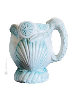 BROCCA MARE Pitcher carafe jug decanter original creations in artistic ceramic Made in Italy
