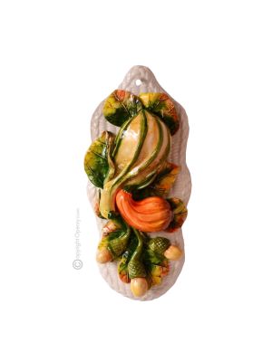 AUTUMN Wall decorative object to hang artistic ceramic