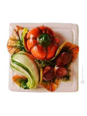 AUTUMN Wall decorative object to hang artistic ceramic