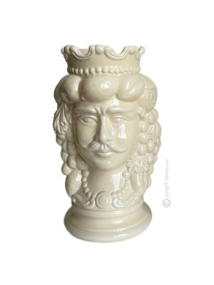 MORO HEADS MALE handmade ceramic artistic table ornament Made in Italy