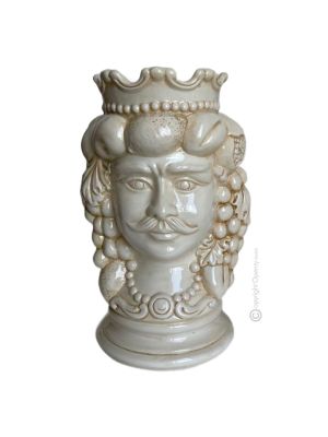 MORO HEADS MALE handmade ceramic artistic table ornament Made in Italy