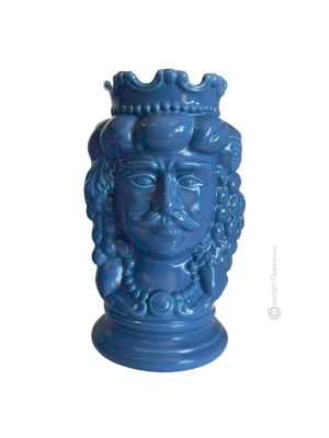 MORO HEADS MALE handmade ceramic artistic table ornament Made in Italy