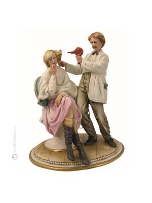 HAIRDRESSER Statuette statue figure porcelain Capodimonte handmade Made in Italy exclusive