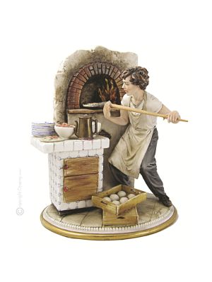 PIZZAMAKER Statuette Statue Figure Porcelain Capodimonte Handmade Made in Italy Exclusive
